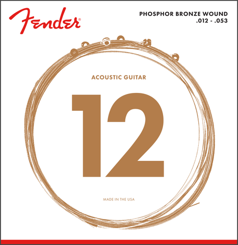 Fender Phosphor Bronze Acoustic Guitar Strings 60L 12-53