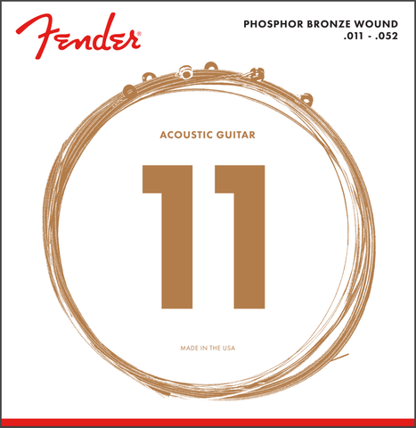 Fender Phosphor Bronze Acoustic Guitar Strings 60 11-52