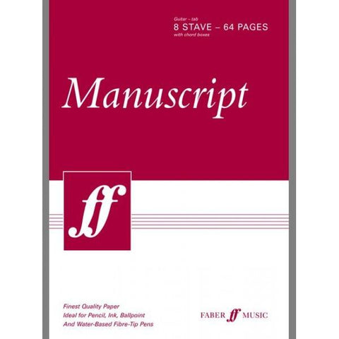 Faber Music - Manuscript A4 Gtr TAB 8-stave 64pp (pad)