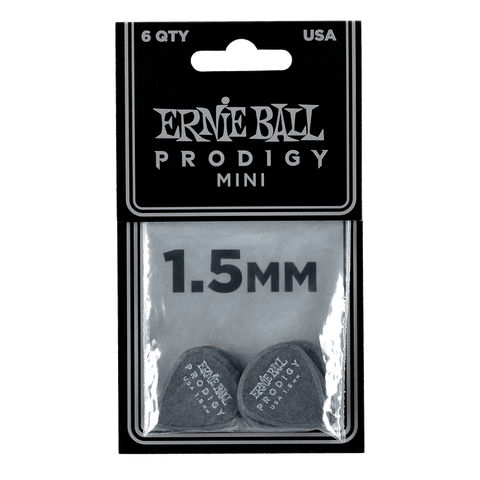 Ernie Ball Ernie Ball Prodigy picks 1.5mm Black Mini (6 Pack)