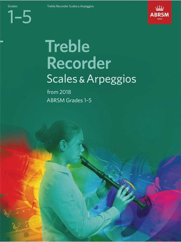 ABRSM Treble Recorder Scales & Arpeggios Grades 1–5 from 2018