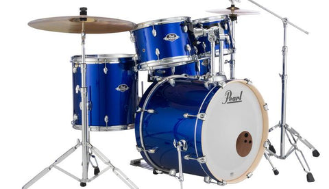 Pearl EXX725SBR Export Drum Kit High Voltage Blue With Cymbals