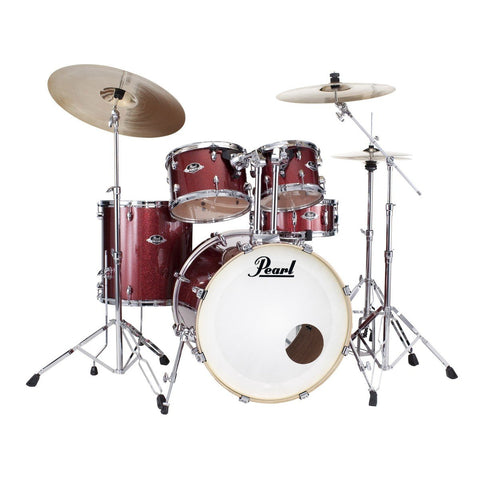 Pearl EXX725S  Export Drum Kit Black Cherry Gillter With Cymbals