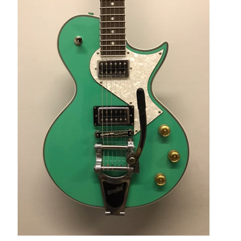 Fernandes Burny LS Vintage Electric Guitar with Bigsby Sea Foam Green