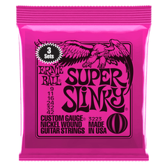 Ernie Ball Super Slinky Electric Guitar Strings 3 Pack
