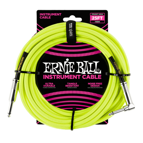 Ernie Ball 25ft Instrument Cable Neon Yellow