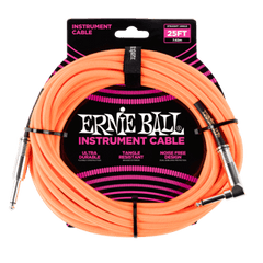Ernie Ball 25ft Instrument Cable Neon Orange