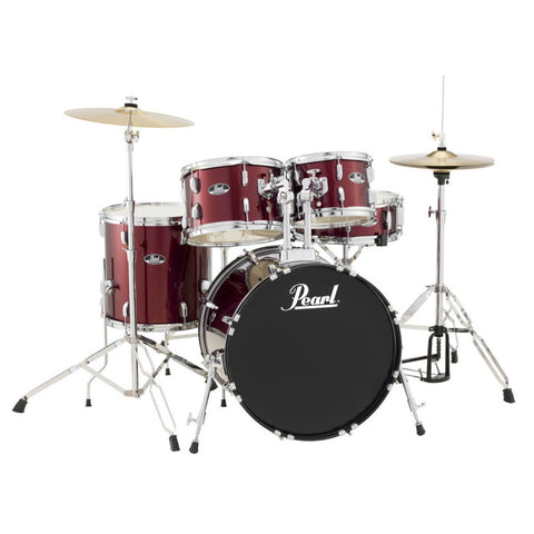 Pearl Roadshow 5 Piece American Fusion Drum Kit Wine Red