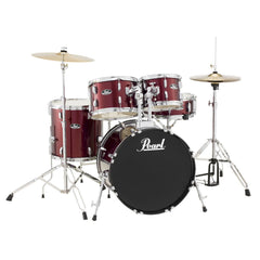 Pearl Roadshow 5 Piece American Fusion Drum Kit Wine Red