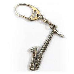 Pewter Saxophone Keyring