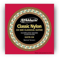 D'addario EJ27N 3/4 Student Nylon Strings