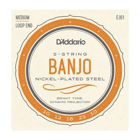 D'Addario J61 Nickle 5 String Banjo Strings