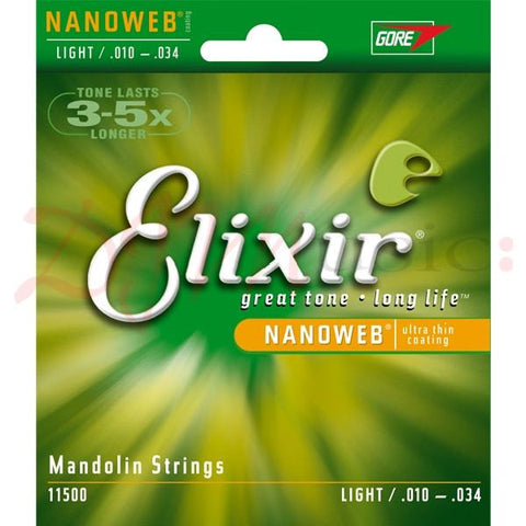 Elixir Mandolin Light Nanoweb Strings