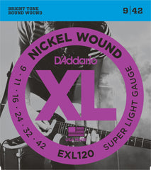 D'addario EXL120 3 Pack Electric Strings 9's