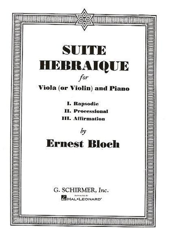 Bloch Suite Hebraique Viola