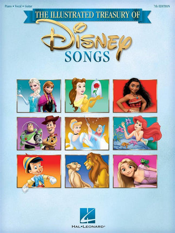 THE ILLUSTRATED TREASURY OF DISNEY SONGS 7TH ED PIANO, VOCAL, GUITAR