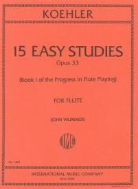 Kohler 15 Easy Studies For Flute Book 1