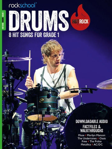 Rockschool Hot Rock Drums Grade 1 Book/Download Card