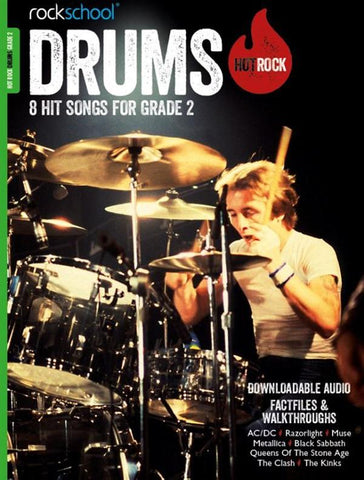 Rockschool Hot Rock Drums Grade 2 Book/Download Card